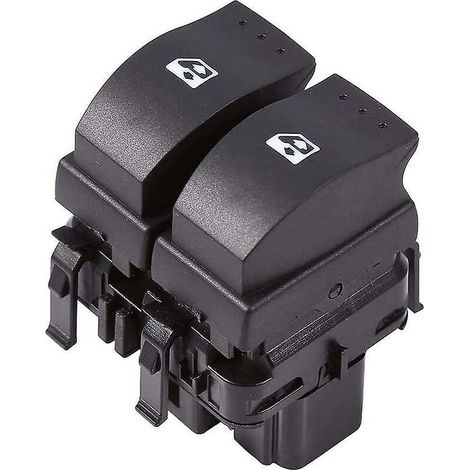 Commutateur Lève-Vitre Électrique - Double Bouton - Pour Renault Clio II - Conducteur Droit - Référence 8200060045 - 1 Pièce (1/4)