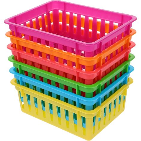 petits paniers en plastique pour crayons et fournitures (1/5)