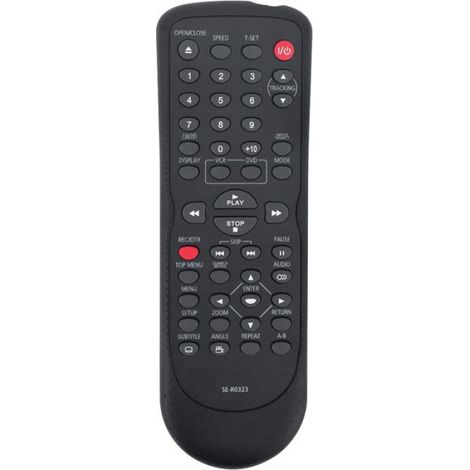 Télécommande DVD - Compatible Toshiba SD-V296 SD-V296KU SDV296 SDV296KU SD-V296-K-TU - Sans Programmation - Noir - 1 Pièce (1/4)
