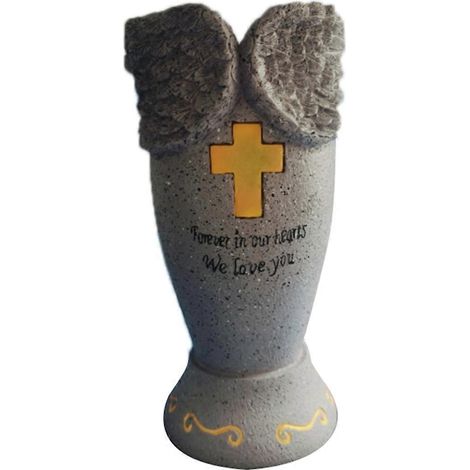 Pot de fleurs en forme de croix pour cimetière, vase solaire pour cimetière, présentoir à pots de fleurs (1/4)