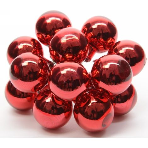 Grappolo 12 palline colore rosso
