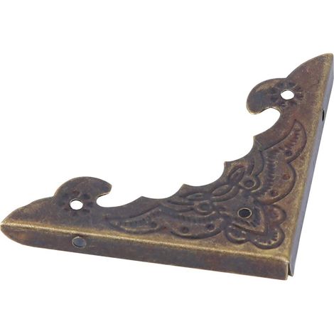 20pcs Protecteur de Décor de Coin Vintage, Protecteurs d'angle décoratives en Métal pour Livres, Albums Photos, Boîte à Bijoux en Bois (1/5)