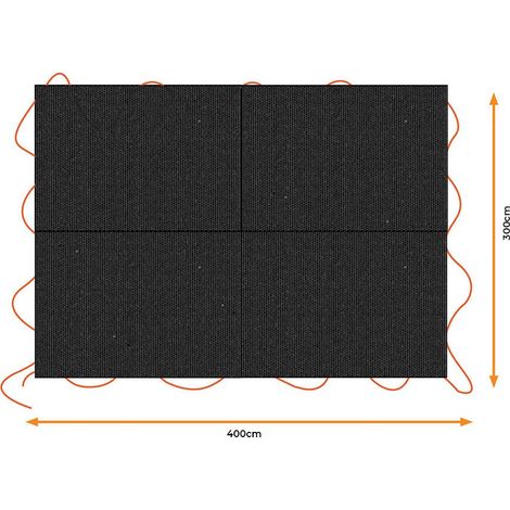 Telone nero per rimorchio, dimensioni: 3x4m. black+decker (1/5)