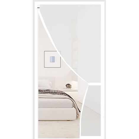 Moustiquaire, rideau à fermeture automatique avec aimant puissant, ouverture latérale, blanc (130 x 210 cm) (1/4)