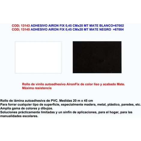 Adesivo Airon Fix 0,45 cm x 20 mt Bianco Opaco 67002