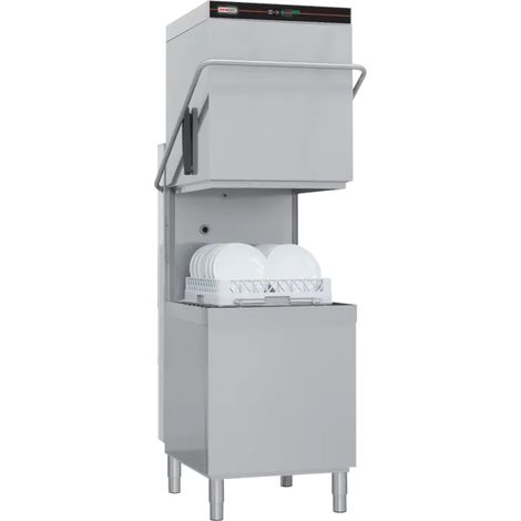 Lave-vaisselle à capot revêtement simple, panneau de commande en haut, 50x50 - 400 V REDFOX - QQI 102/TOP - REDFOX