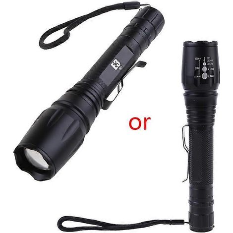 Lampe torche haute puissance 10 000 lumens, 5 modes, LED XML T6, 18650, type police (1/5)