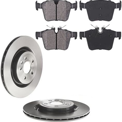 KIT FRENI POSTERIORI compatibile con JAGUAR XE (X760) - DISCHI + PASTIGLIE OEM: P86029 / 18557 /SOSTITUZIONE DIRETTA/BASSA POLVERE/SILENZIOSO (1/5)
