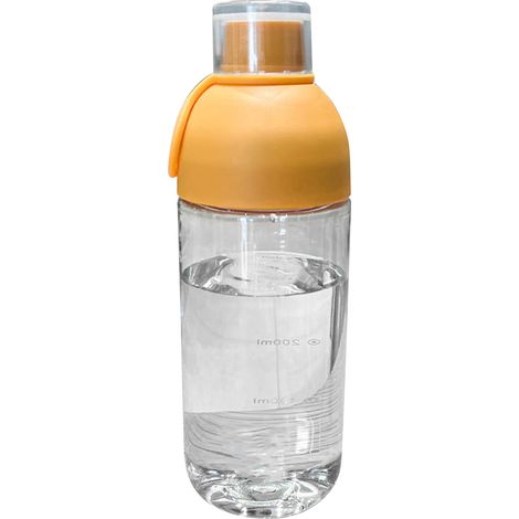 Verre à eau PC résistant à la chaleur, gourde portable avec échelle et filtre, pour maison et extérieur, orange (1/5)