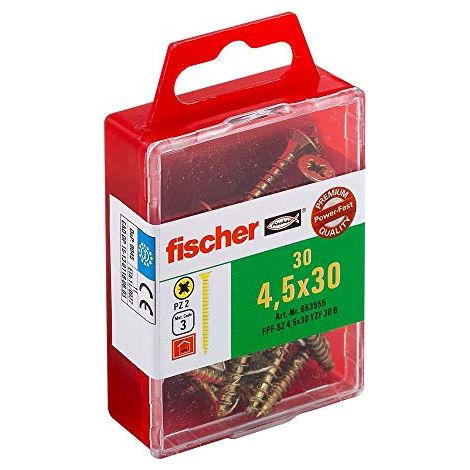 Vite 4,5 x 30 Power-Fast, in acciaio bicromato, con attacco Pozidriv, 30p (1/3)