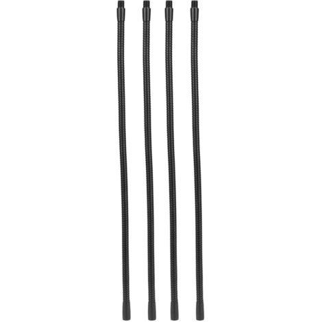 QORVA-Jeffergarden Tuyau de lampe à col de cygne en aluminium, calibre 10mm, Flexible, pour lampe de Table et de bureau, raccords d'éclairage 40cm, 4 pièces