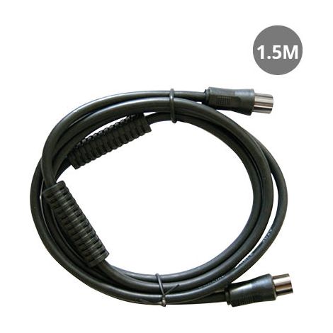 Prolongador coaxial Macho a Hembra Negro / 1.5M + filtro GSC 002601352 (1/2)