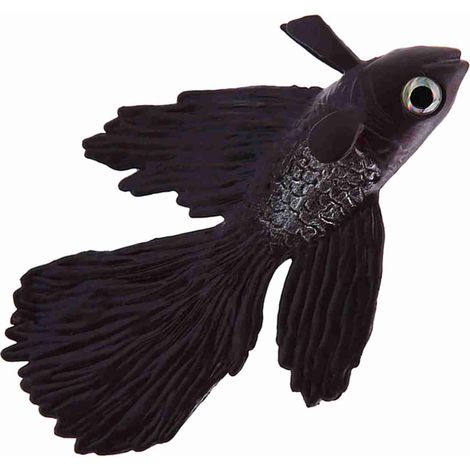 Décoration d'Aquarium Poissons en Plastique Réalistes avec Ventouses - Poissons Artificiels pour Aquariums et Pots de Fleurs - Brun - Taille 2 (1/5)