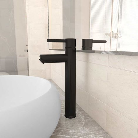 Mitigeur de salle de bain Noir 12x30 cm (1/5)