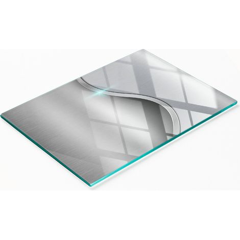 Tablero de vidrio decorativo multifuncional con textura impresa de 80x52 cm. (1/5)