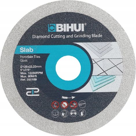 Disco diamantato Bihui per il taglio e la lavorazione del vetro DPG125 (1/5)