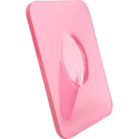 Vase à fleurs rectangulaire en acrylique transparent avec cadre photo, idéal pour la table à manger ou le bureau (rose). (1/5)