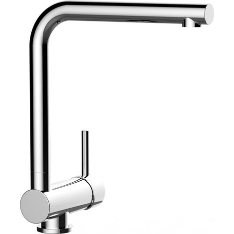 Rubinetto abbattibile miscelatore lavello fontana cucina VIZIO canna abbattibile 6 cm a L per sottofinestra (1/5)