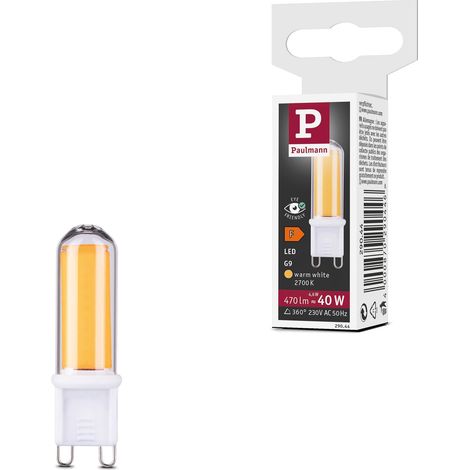 Standard 230V LED culot à ergots G9 230V Pack de 1 4,6W 470lm Clair Verre 2700K - Ampoule Blanc chaud (1/5)