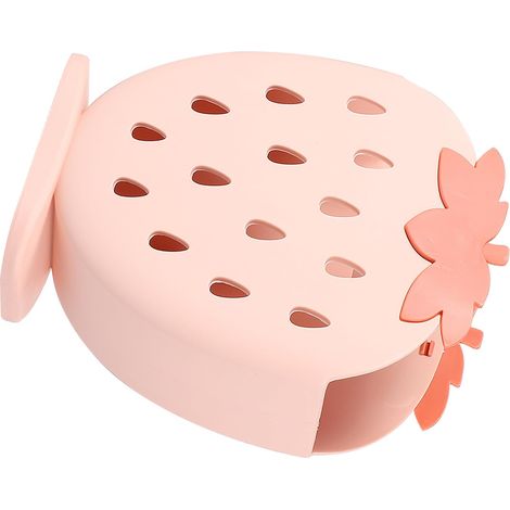 Panier de rangement suspendu pour ustensiles de cuisine en plastique rose clair, étagère de rangement réutilisable pour évier