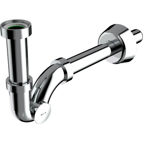 SIFONE SCARICO A ESSE IN ABS CROMATO SENZA PILETTA PER LAVABO O BIDET CON ISPEZIONE LATERALE MODELLO - 1X Ø26X250 MM  - BON