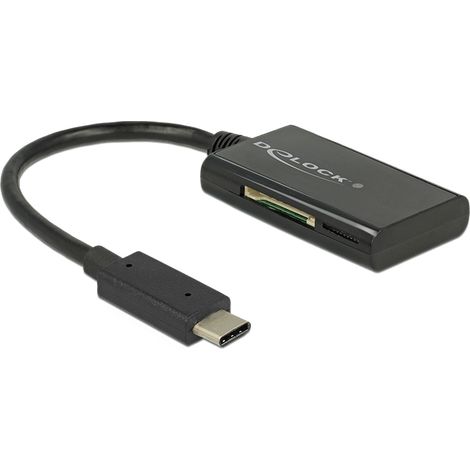 Delock USB 3.1 Gen 1 Lector de tarjetas USB Type-Câ¢ macho 4 ranuras