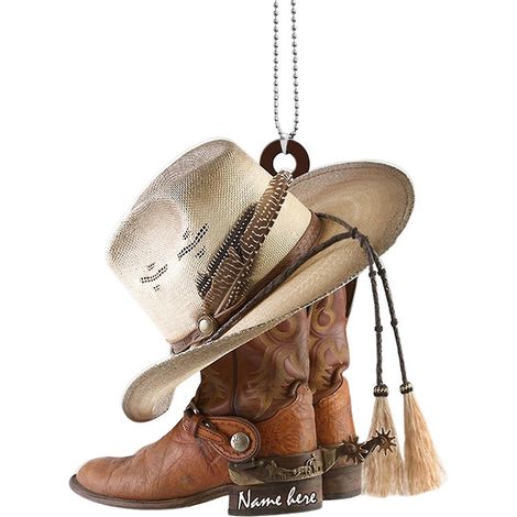 Kaesi Robuster Hängeanhänger, dekorativer Acryl-Anhänger für den Auto-Rückspiegel, Cowboy-Stil, für Zuhause (1/5)