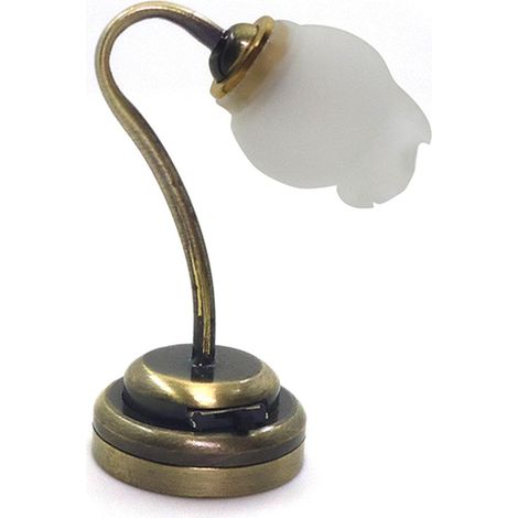 Lampe de Maison de Poupée à l'échelle 1:12, Applique Murale Tulipes Vintage, Lampe de Table Miniature Chaude Alimentée par Batterie, éclairage de Maison de Poupée Résistant aux Rayures pour (1/5)