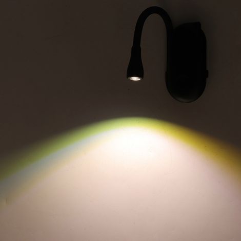 Lampe de lecture USB rechargeable, 3 niveaux de luminosité réglables, flexible avec pince, lumière de nuit pour livre, noir (1/5)