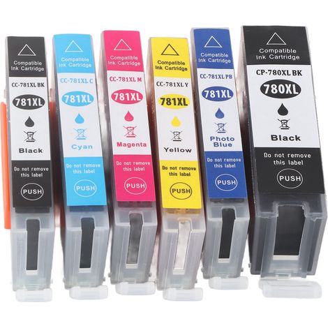 Klare, farbechte und gleichmäßige Tintenpatrone für PIXMA TS707, TR8570 und TS8170 (Schwarz, CMY, Pink) (1/5)