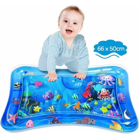 Baby Water Play Mat, BPA Free Water Play Mat, 3-6-9 Months Baby Toy, Inflatable Tummy Time Play Mat (65 x 50cm) (1/5)