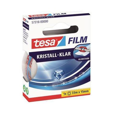 tesa Klebefilm tesafilm kristall- klar 57316-00000 15mmx33m (1/4)