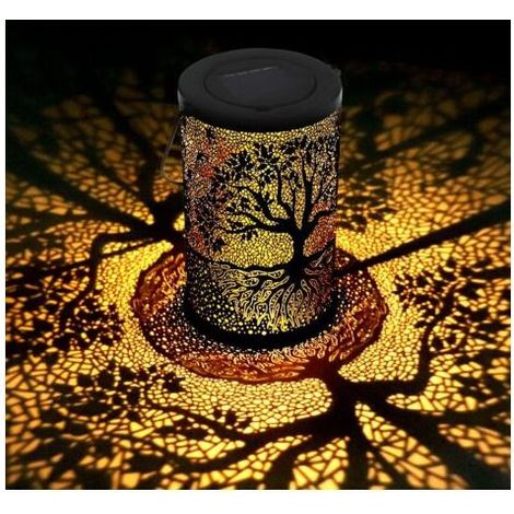 Pr Lanterne Solaire Exterieur Jardin, Lampe Solaire Exterieur Decorative, Suspendre/ Poser, Imperméable IP44, pour Balcon, Jardin (Arbre) [Classe énergétique A+] (1/5)