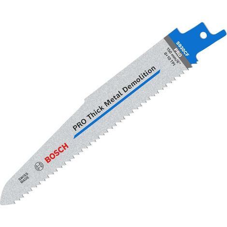Bosch 2608657527 PRO Thick Metal Demolition S930CF Blade 150mm 8+10 TPI Pack of 5 BPAS930CF