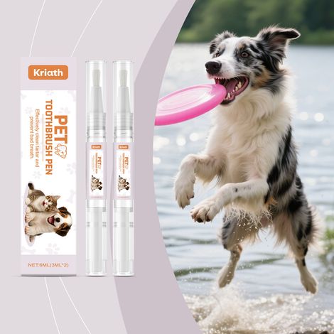 Stylo nettoyant dentaire pour animaux - Formule douce pour un nettoyage dentaire quotidien - 6 ml (3 ml x 2) (1/5)