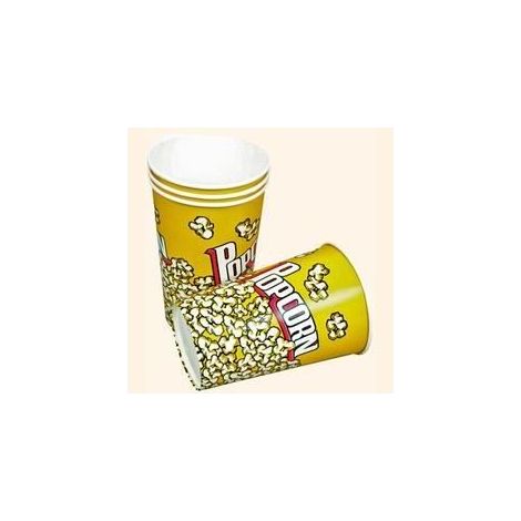 Gobelet à pop corn - Noname - 1.5 litre - Papier alimentaire renforcé - Lot de 4 - Enfant