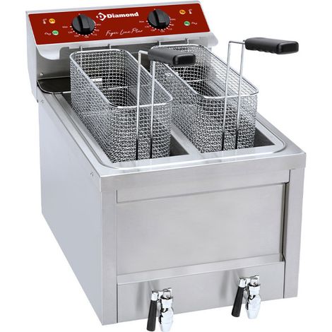 Friteuse électrique 2 x 8 lires - top - Diamond