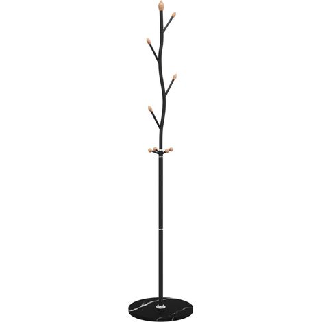 Perchero de hierro con recubrimiento en polvo negro 177 cm vidaXL (1/5)