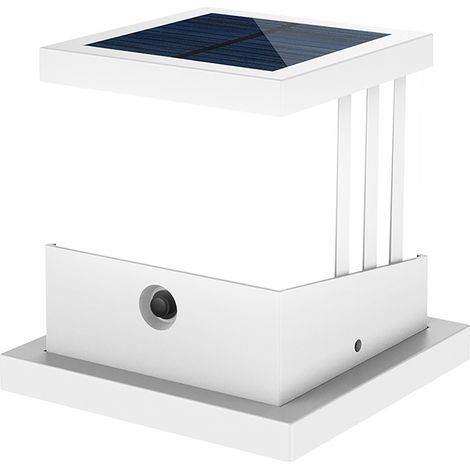 Lampe solaire noire à trois températures de couleur pour pilier extérieur imperméable à l'eau Lampe pilier 4/5 pouces pour villa Lampe de clôture Lampe de patio Luminaire de paysage (1/5)