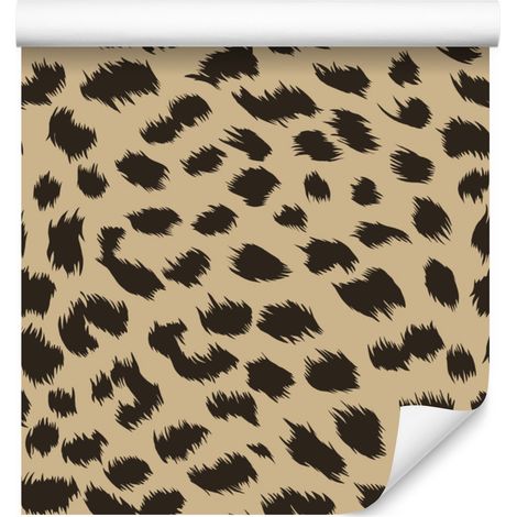 Carta da parati effetto pelle di animale, beige, marrone, ocra e ruggine, 50x1000 cm (1/5)