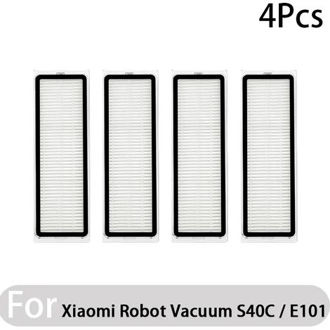 (Gris foncé) Compatible avec (Aspirateur robot Xiaomi S40C / E101 - Kit de pièces détachées et accessoires - Brosse latérale principale - Filtre HEPA (1/4)