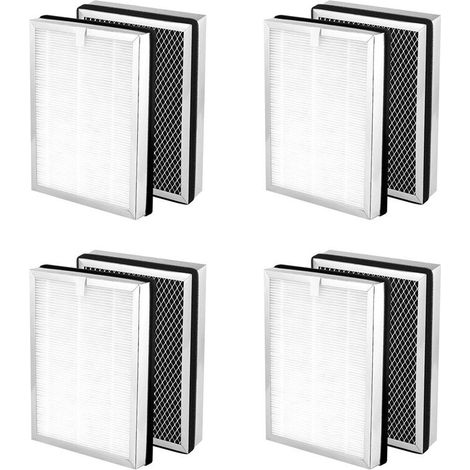 Filtro HEPA de repuesto para purificador de aire Medify MA-25, paquete de 8 unidades, filtro HEPA H13 original 3 en 1. (1/4)