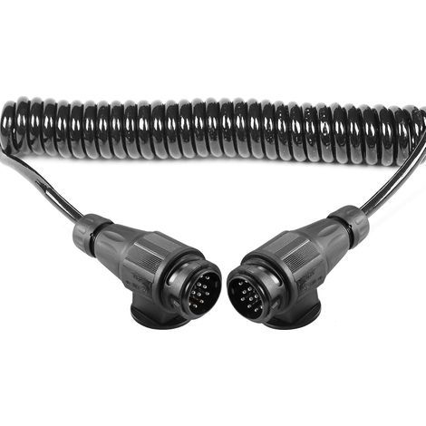 Rallonge Remorque 13 Broches 3.2M Câbles d'extension pour Remorques 13-13 Broches Prise Précâblé Spiralé pour Voiture (1/5)