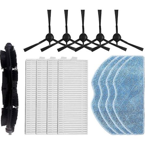 Pièces de rechange compatibles avec les aspirateurs robots 360 S8 / S8 Plus : brosse principale, brosse latérale, filtre HEPA, serpillière C (1/5)