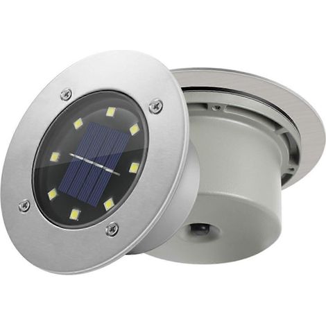 Solarbetriebene LED-Bodenleuchte mit Solaraufladung – keine Verkabelung erforderlich – Rasenleuchte für Gartenwege