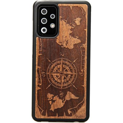 Custodia in legno per Samsung Galaxy A52/A52s 5G, colore merbau rosa dei venti. (1/4)