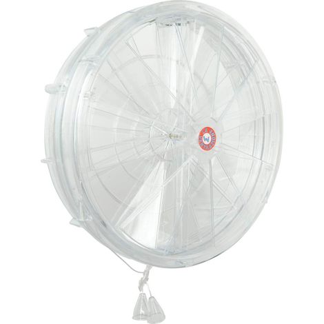 La Ventilazione AE240 Aeratore Termico per Finestre in Similvetro con Funicelle di Apertura e Chiusura Aria, Diametro 250 mm, Trasparente
