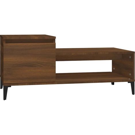 Maison Exclusive - Couchtisch Braun Eichen-Optik 100x50x45 cm Hol (1/5)