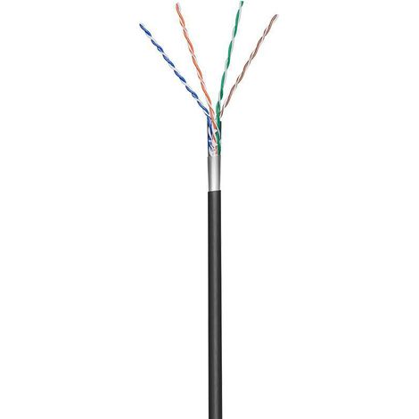 Goobay 57295 cable de red Negro 100 m Cat5e F/UTP (FTP)