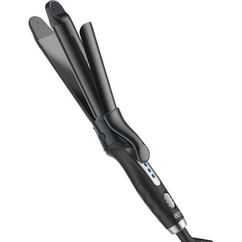 Ferramenta para modelagem de cabelo, chapinha e modelador de cachos 2 em 1, potência de 50W. (1/2)